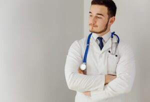 Doctor examines the patient . Medicine and health care concept.