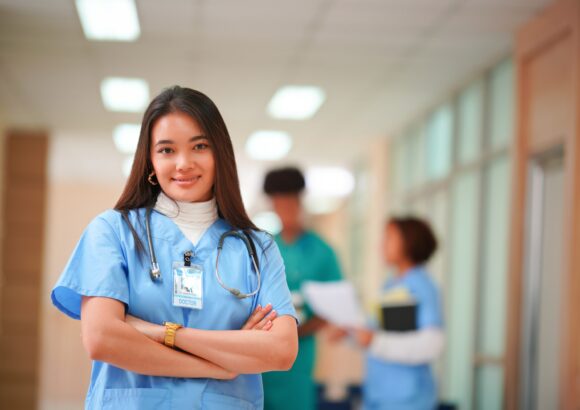 Healthcare image of Doctors Nurses and patient in working day.