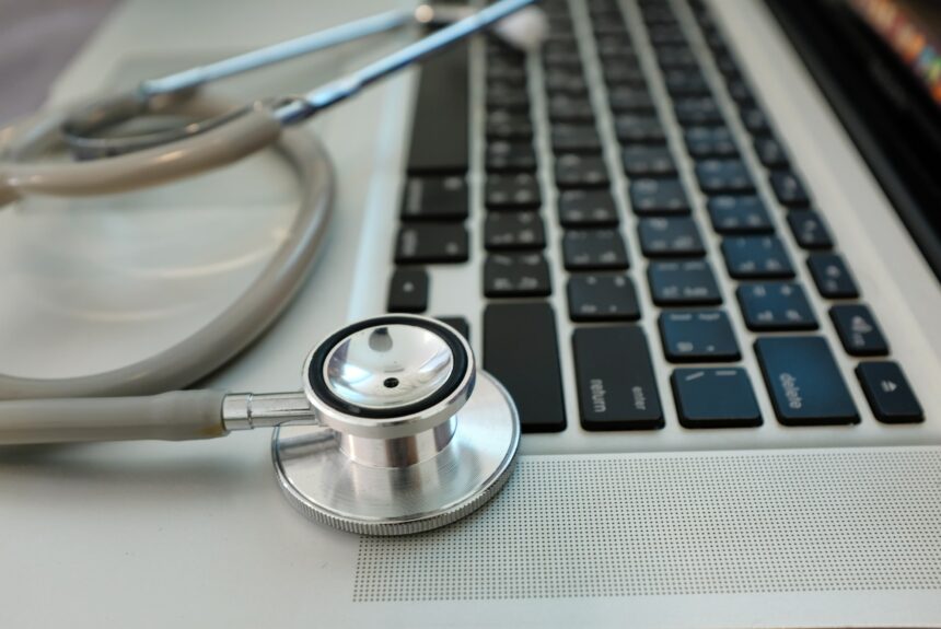 Hospital doctor consulting room. Healthcare equipment. Medical treatment equipment. Office